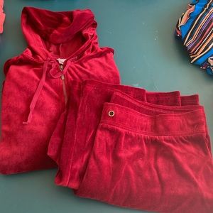 Danskin Now Red XL velour suit